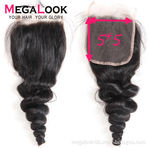 Wholesale Factory Price Cuticle Aligned Raw Virgin Hair Pre Plucked 5X5 6X6 7X7 Lace Closure